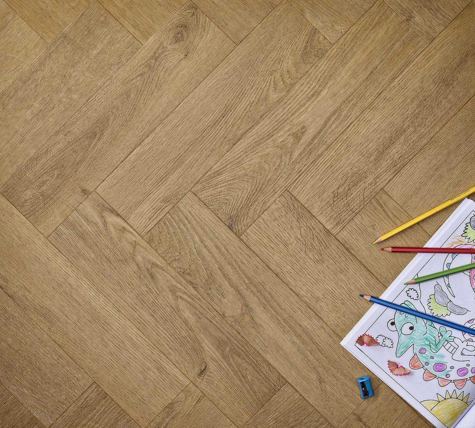 Barn Oak herringbone LVT
