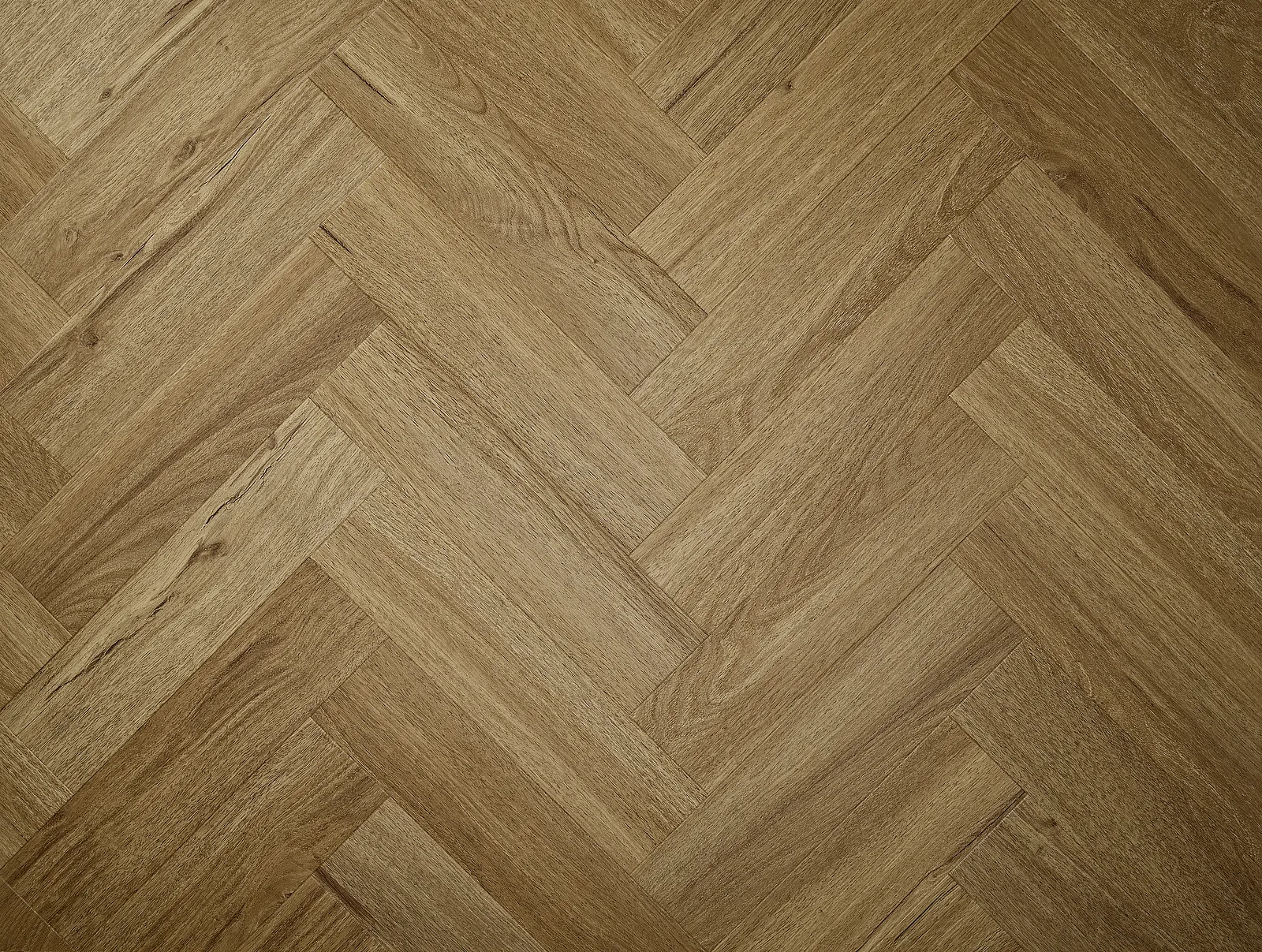 Golden Oak herringbone LVT flooring